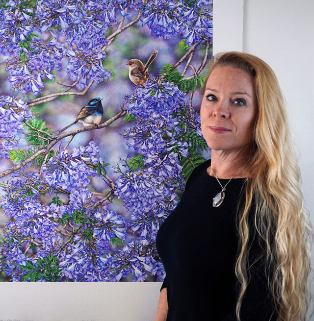 Heidi Willis_Jacaranda painting_bird artist