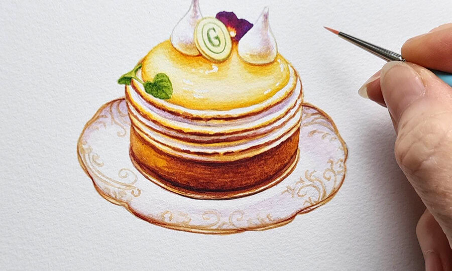 heidi willis_illustrator_artist_cake illustration_watercolour painting