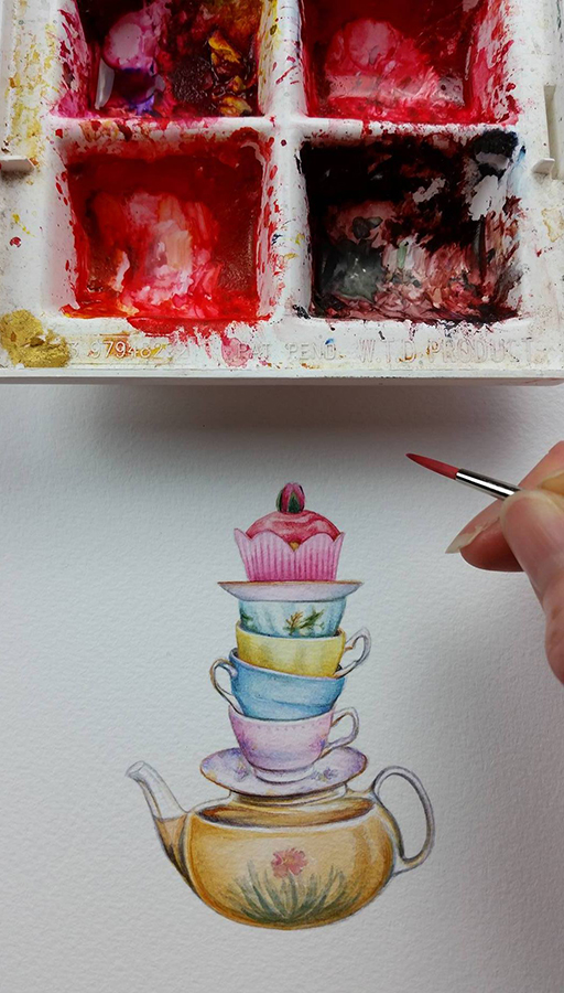 Heidi Willis_Watercolour_Cake_Illustration