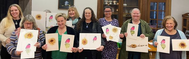 heidi willis painting workshop tasmania botanical nature bird watercolour retreat