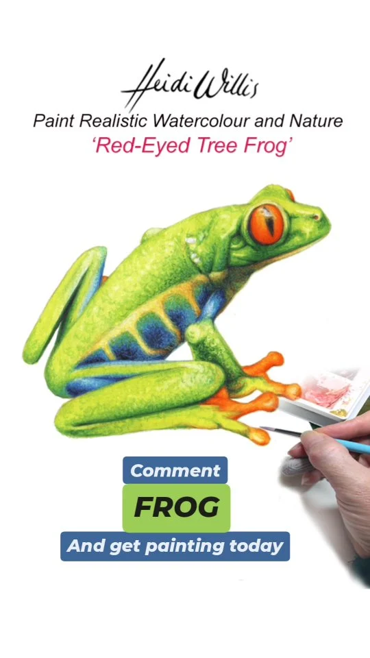 Exciting!! Its time to hop in to our #frogpainting #tutorial exploring this fascinating creature in #realisticwatercolour #painting 💚 This fun filled #onlinetutorial deep dives into the world of #illustration the #watercolour medium and this wonderful subject, with plenty to learn and enjoy in its practice. 

If youd like to join us, just comment 'FROG' below, or hit the link in my bio to see everything I have on offer for you now... its that simple! Don't forget, if you're a student of mine, you can now join our Facebook Student Group and connect there too.

Thanks to Kelen Soares for the original frog inspiration, we love it already 🙏

#frogillustration #paintingtutorial #artclass #learntopaint #paintingclass #paintingteacher #artstudent #getcreative #onlinepainting #realisticwatercolor #realisticwatercolour #learnwatercolor #learnwatercolour #watercolorlesson